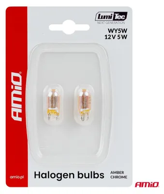 Image de 1 ampoule halogène AMiO pour éclairage intérieur, type WY5W, 12 V, 5 W, W2.1x9.5d, 04626