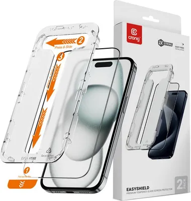 Obrázek produktu pro Crong Tempered glass iPhone 15 (2 pieces) EasyShiel