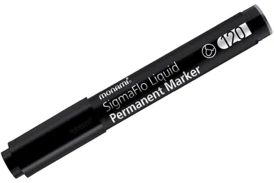 Image de Marqueur permanent Monami, 2 mm, noir
