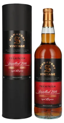 Image de Signatory Vintage TEANINICH 10 Years Old The Un-Chillfiltered 2016 46% Vol. 0,7l en boîte cadeau