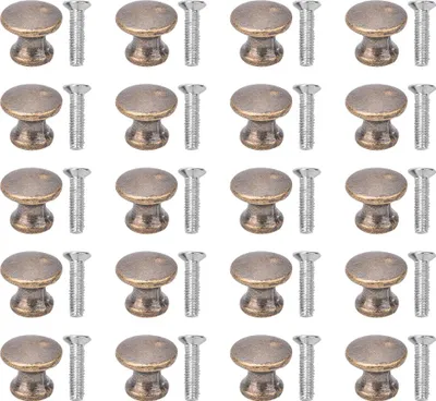 Image de Acouto 20 Set Mini Poignée Tête de Champignon Mamelon Clou Petit Tiroir Boîte à Bijoux Tirer