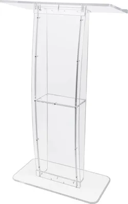 Zdjęcie produktu dla Mównica akrylowa pulpit 119 cm przezroczysta półka do kościoła szkoły