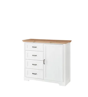 Produktbild von Kommode >JASMIN< (BxHxT: 115x102x41 cm) in Artisan/Weiß - 115x102x41cm (BxHxT)