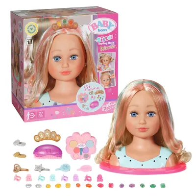 Produktbild von BABY born Sister Styling Head, Schminkkopf mit Schminkpalette, Bürste + Zubehör