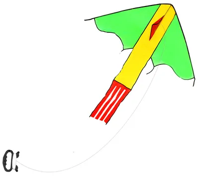 Obrázek produktu pro Létající nylonový drak 118 x 98 cm