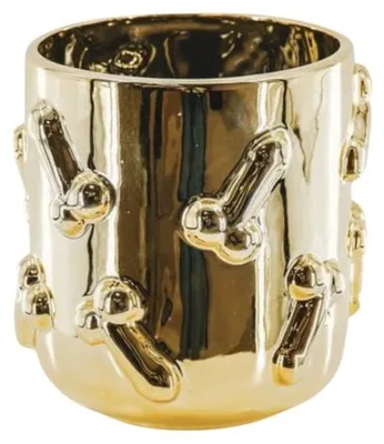 Obrázok produktu pre Housevitamínový kvetináč Dick Gold-farebný 17,5 cm