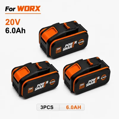 Immagine prodotto di Batteria ricaricabile - WA3553 - Litio-Ioni - 20 V - 6 Ah - Confezione da 3 - Batteria di ricambio