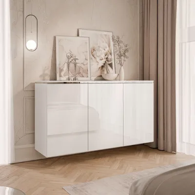 Produktbild von Dreitürige Kommode AURORA SILVER 3D