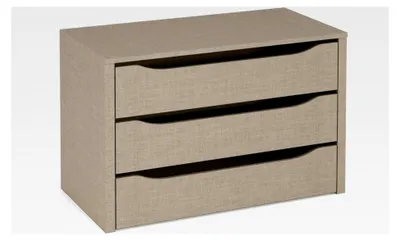 Produktbild von Schubladeneinsatz für Kleiderschränke - 3 Schubladen - 88 x 57 x 45 cm - Grau - MDF