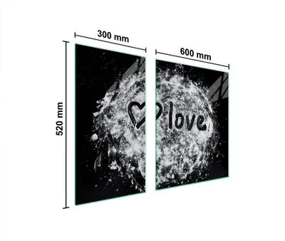 Produktbild von Glasschutzplatte Für Herd 90X52 Herz