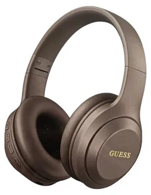 Image de Casque stéréo Bluetooth Guess Classic Silver Logo GUBHV21SFGSW Marron