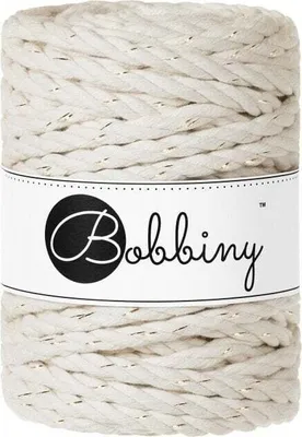 Zdjęcie produktu dla Bobbiny 3PLY Macramé Rope 9 mm 30 m Golden Natural Sznurek