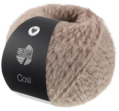 Produktbild von Lana Grossa COSÌ 50 g Flauschiges Merino-Dochtgarn mit Effektstruktur Farbe 004 - Taupe