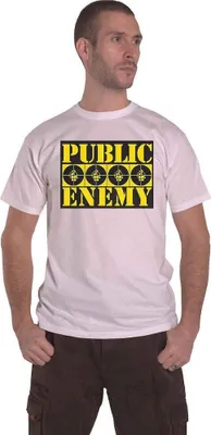 Produktbild von Public Enemy - T-Shirt für Herren/Damen Uni RO9606 (M) (Weiß)