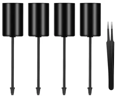 4er-Set schwarze Kerzenhalter für Stabkerzen, Adventskranz