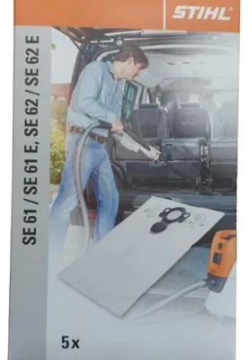 Produktbild von STIHL original Filtersack für SE 61/61E, Staubsaugerbeutel 5 Stück 49015009004