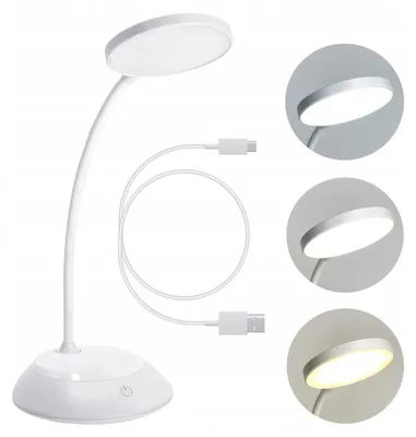 Produktbild von Kobi VISUA Kabellose LED Schreibtischlampe Dimmbar USB Weiß