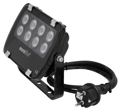 Zdjęcie produktu dla Eurolite LED-PAR-Scheinwerfer LED IP-FL-8 3000 K 30° Anzahl LEDs: 8 x 1 W (51914520)