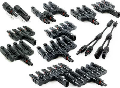 Produktbild von Solarstecker kompatibel mit MC4 Y 2 fach, 3 fach, 4 fach, 5 fach, 6 fach Stecker Kabel Verteiler : 1 fach Stecker Stecker: 1 fach Stecker