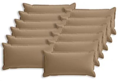 Produktbild von vidaXL Kissenbezug 12 stk. HOUTEN Taupe 40 x 80 cm Polyester