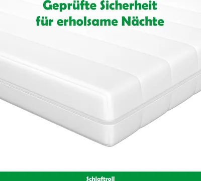 A close-up view of a white mattress.