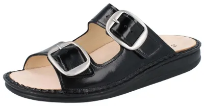 Produktbild von FINN COMFORT Lipari Damen Hausschuhe schwarz Knautschlack - Größe: 39