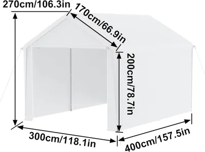 Productafbeelding van Garage Tent - Carport - Overkapping - Schuurtje - Opslagtent - 3 x 4 Meter