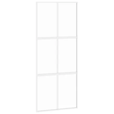 Produktbild von vidaXL Schiebetür Weiß 90x205 cm Hartglas und Aluminium