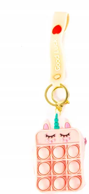 Produktbild von Pop It Einhorn Geldbeutel Antistress Portemonnaie Fidget Toy Silikon Tasche Kinder