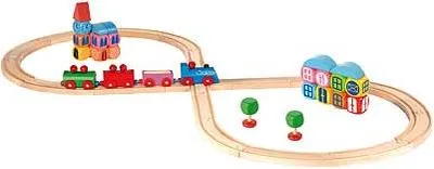 Immagine prodotto di Set ferrovia ottovolante con cittÃ  a dadi (48 pezzi)
