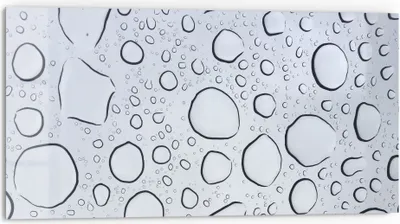 Produktbild von DEQORI Küchenrückwand Glas 80x40 cm 'Wassertropfenmuster' Spritzschutz Bad Rückwand