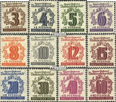 Produktbild von Briefmarken Sowjetische Zone (All.Bes.) 1946 Mi 138-149 (kompl.Ausg.) postfrisch Volkssolidarität
