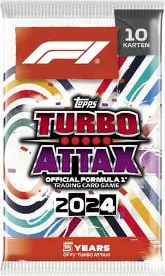 A product package for Formula 1 trading cards.