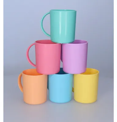 Produktbild von Plasticforte unzerbrechlich Trinkbecher - Kunststoff - 350 ml - rosa - Kinder - Camping