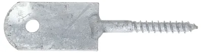 Immagine prodotto di Alberts 843540 Staffa per paletti di recinzione con filettatura in legno, zincata a caldo, da avvitare, 120 / 8 x 60 mm, set da 20