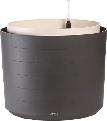 Obrázok produktu pre Samozavlažovací kvetináč veľkoobjemový Berberis Ø 55 cm antracit a slonová kosť