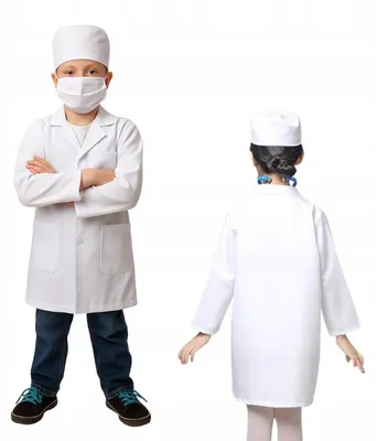 Produktbild von Kraszek Arztkostüm Set – Kittel, Mütze, Maske für Kinder