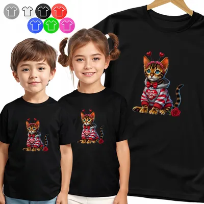 Produktbild von Kinder T-Shirt - Kätzchen W SZALIKU SERDUSZKA Kätzchen - M