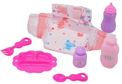 Produktbild von pflegeset Baby Rose Mädchen 15 x 10 cm rosa 8-teilig