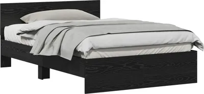 Zdjęcie produktu dla vidaXL Rama łóżka Czarna imitacja dębu 193 x 125 x 70 cm Materiał drewnopochodny