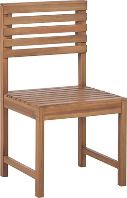 Produktbild von BELIANI Gartenstuhl Hellbraun Akazienholz Mittelsück für Eckbank Landhausstil Outdoor Garten Terrassse Ausstattung Möbel