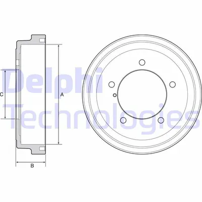 Produktbild von 2x DELPHI Bremstrommel BF531 für SUZUKI Grand Vitara II SUV (JT TE TD)