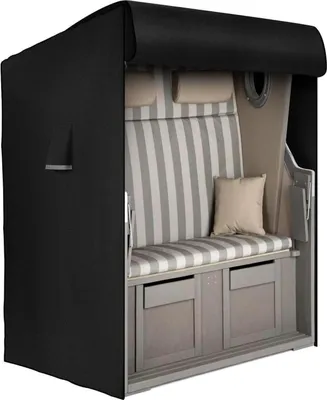 Produktbild von Dokon Strandkorb Abdeckung 420D Oxford Gewebe, Winterfest, Winddicht, Anti-UV - 135x100x165/140cm