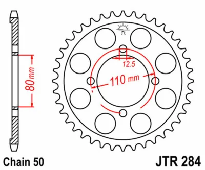 Obrázok produktu pre Zębatka JT 40T JTR284.40