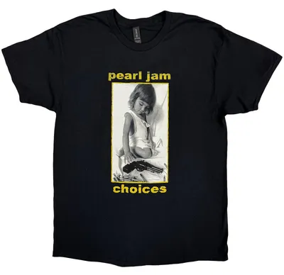 Produktbild von Pearl Jam Choices (Back Print) T-Shirt mit kurzen Ärmeln Black XL