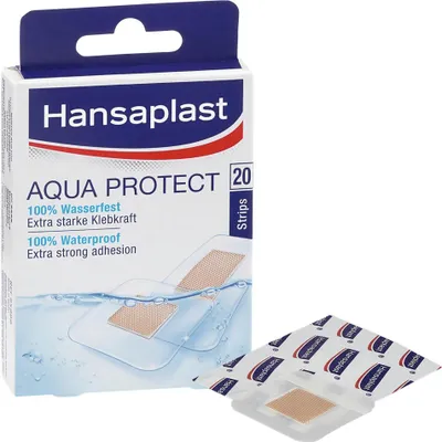 Produktbild von Hansaplast 76533-00000, Rechteckig, Transparent, Clean the wound and gently wipe away any foreign objects such as dirt or grit. Dry the skin around..., CE, 20 Stück(e)
