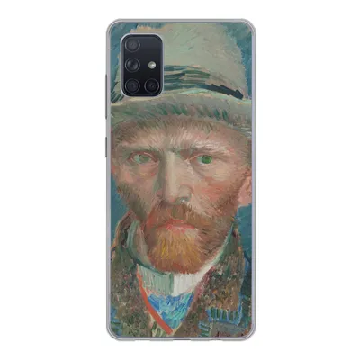 Produktbild von MuchoWow® Handyhülle Schutzhülle Hülle für Samsung Galaxy A71 Selbstporträt 1887 - Gemälde von Vincent van Gogh Silikon Softcase Handy Hülle - Kartenbesitzer