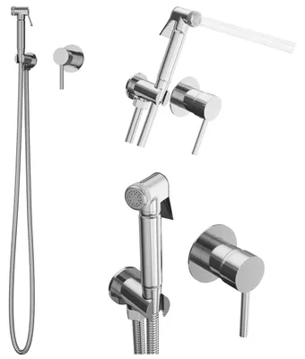 Immagine prodotto di Granitan - Rubinetto per bidet - Rubinetto da bagno - Incasso - Ottone - Cromo - con doccetta per bidet - Rubinetto per bidet - KIVO