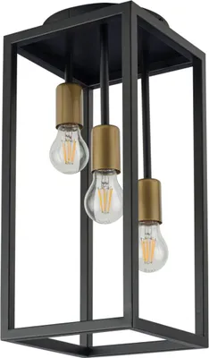 Obrázok produktu pre Závesná lampa Vigo čierno-zlatá 3xE27x15W, kov, rozmery: 47x22x22 cm, IP20, Sigma Lighting