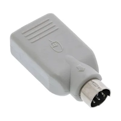 Produktbild von InLine USB PS/2 Adapter, USB Buchse A auf PS/2 Stecker, PS/2 male, USB A, Beige